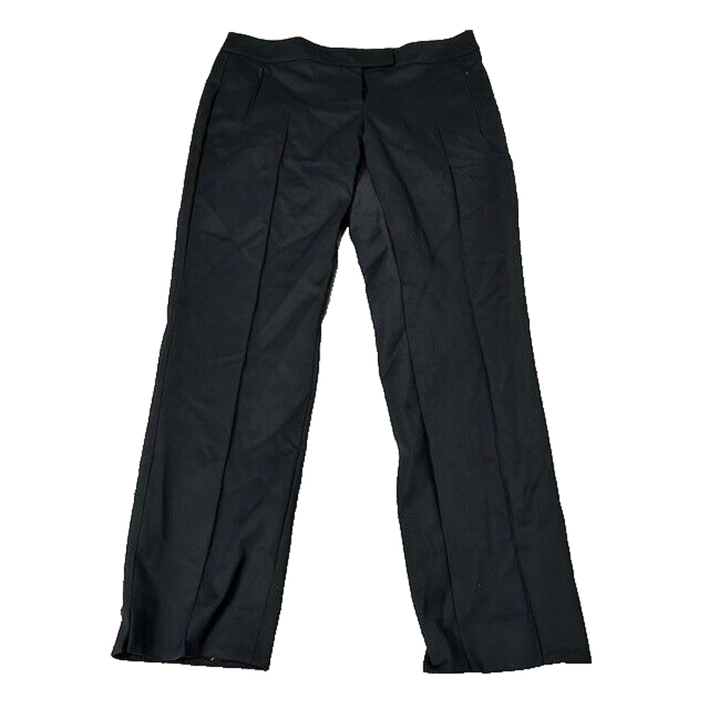 AKRIS Punto Womens Pleated Pants Straight Leg Zippered Pocket Black Size 4